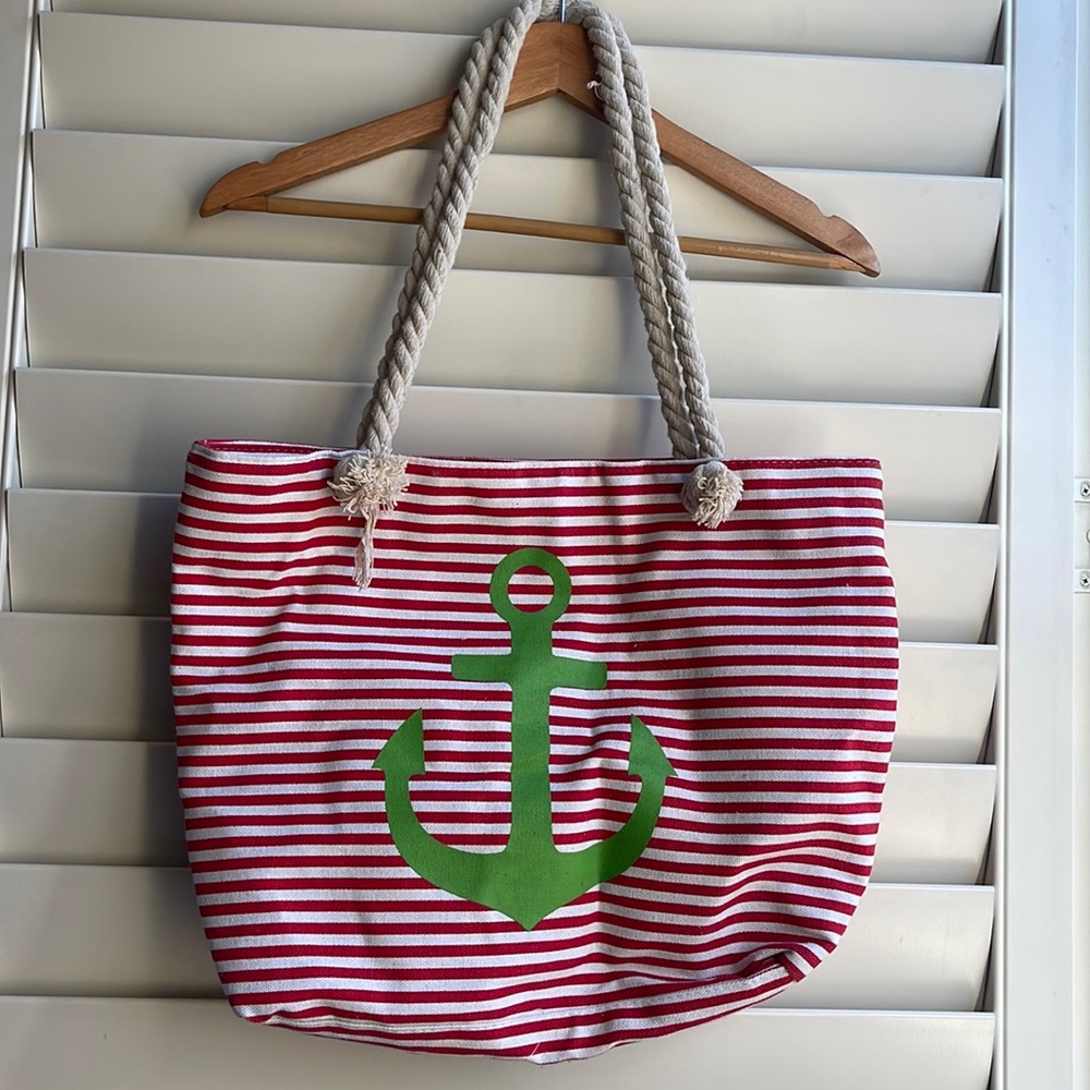 handbags Striped canvas shoulder bag tote new